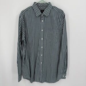 Gap XL Tall Mens Long Sleeve‎ Button Up Shirt Non Iron Green Plaid